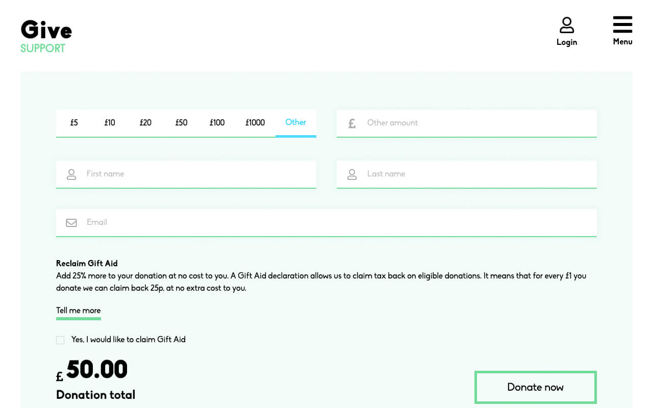 Donation forms
